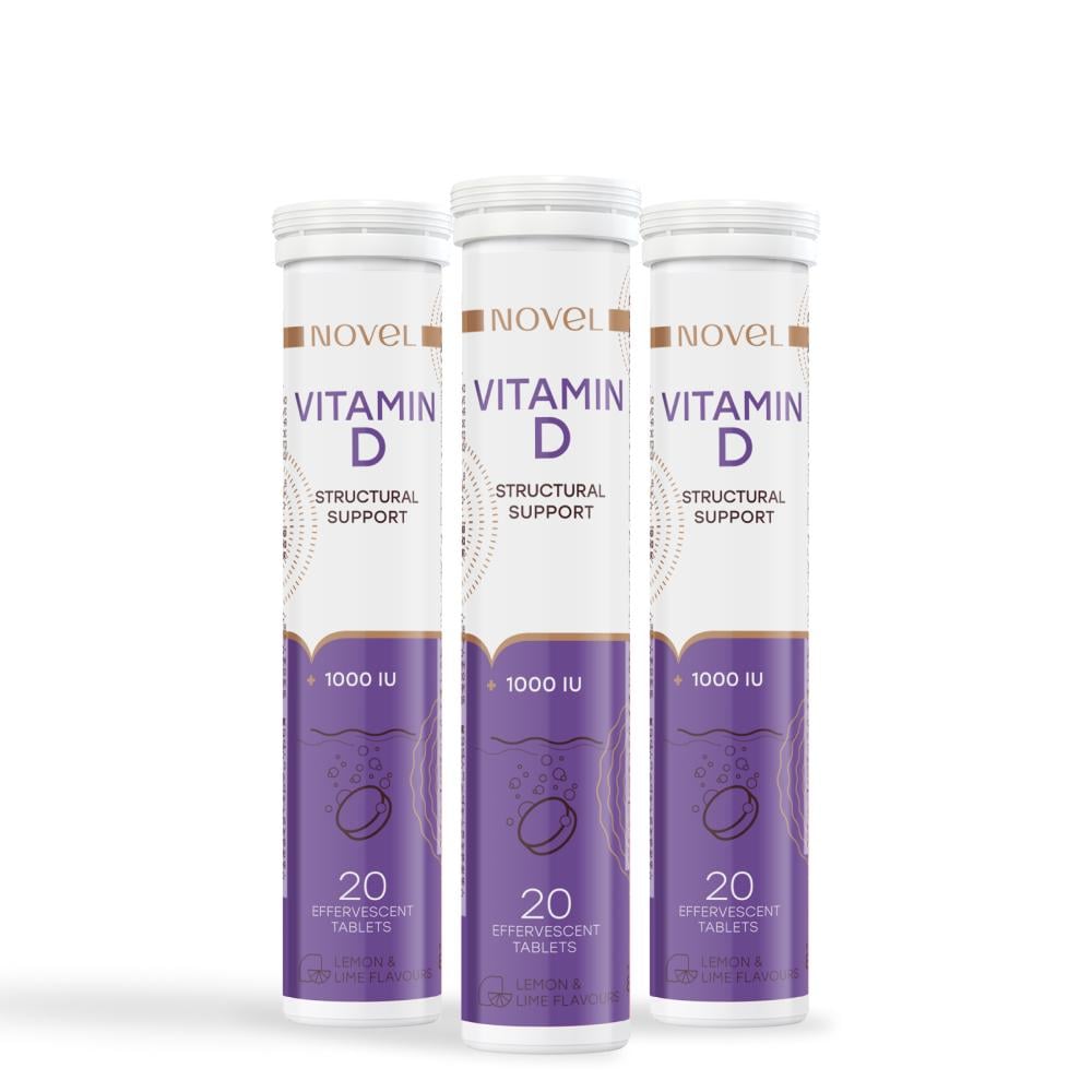Вітаміни шипучі Novel Vitamin D 1000 MO №20 набір 3 шт.