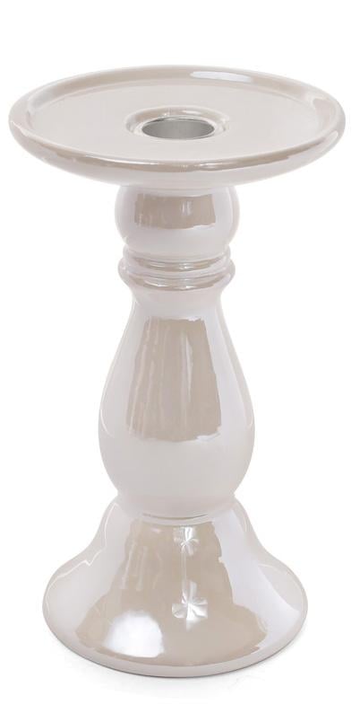 Подсвечник Goreidh керамический 11х11х24,5 см Белый перламутр (BD-733-170)