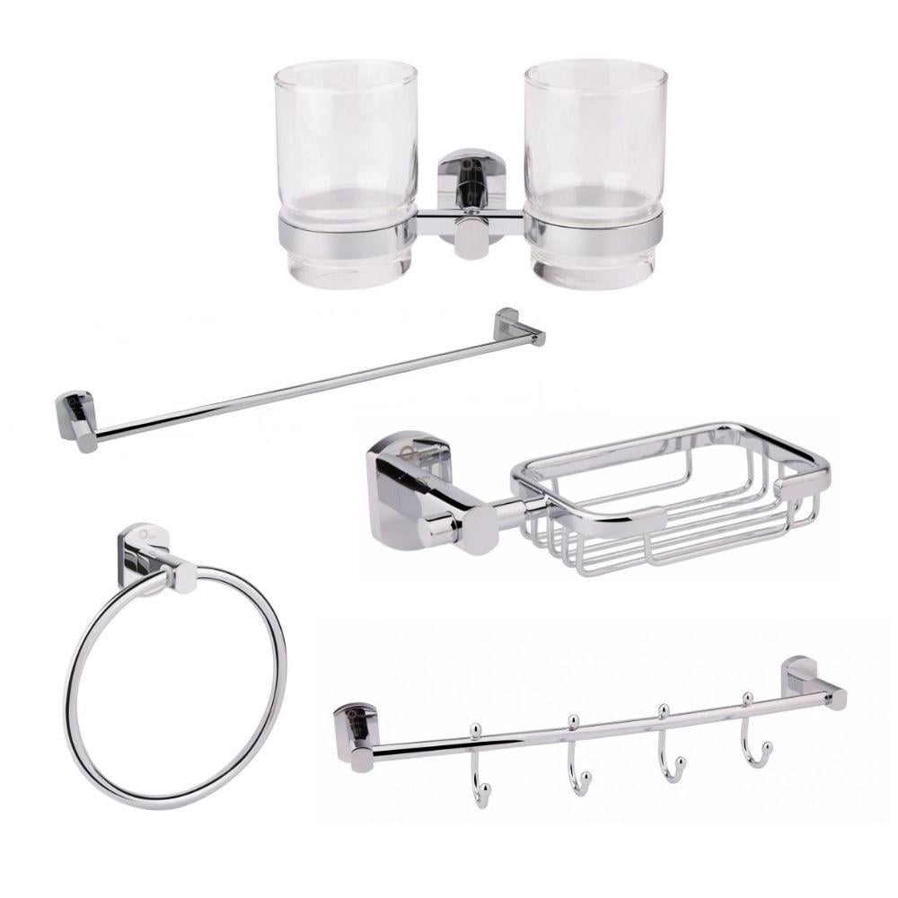 Набор аксессуаров для ванной Qtap Liberty Chrome 3
