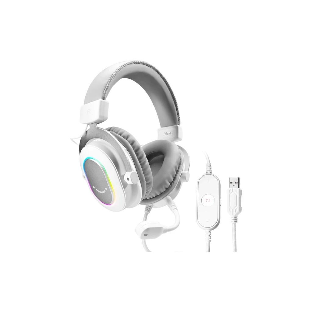 Наушники FIFINE H6 RGB 7.1 White (H6W) - фото 3