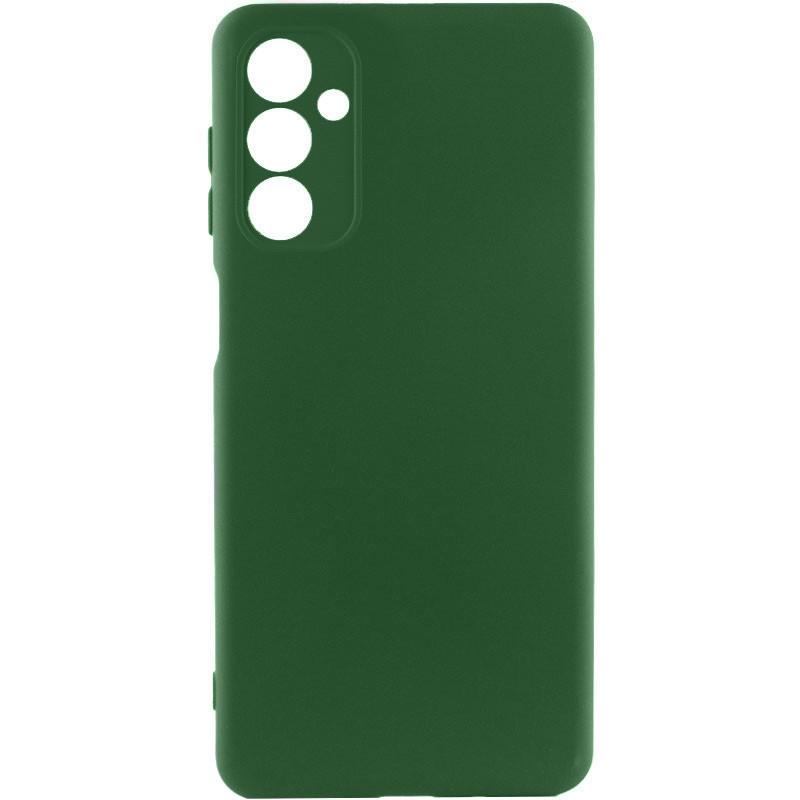 Противоударный чехол TPU GETMAN Liquid Silk Full Camera для Samsung Galaxy A25 5G Зеленый / Dark green