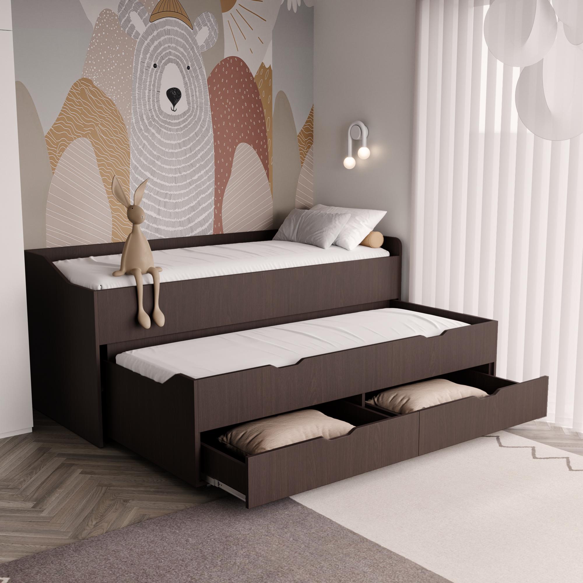 Кровать детская Furnigrade ЛД-1 1932х840х832 мм Венге