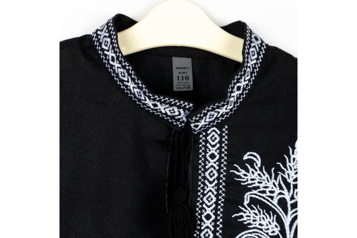 Вышиванка для мальчика Колосок р. 134 Черный (d1302-11_134) - фото 4