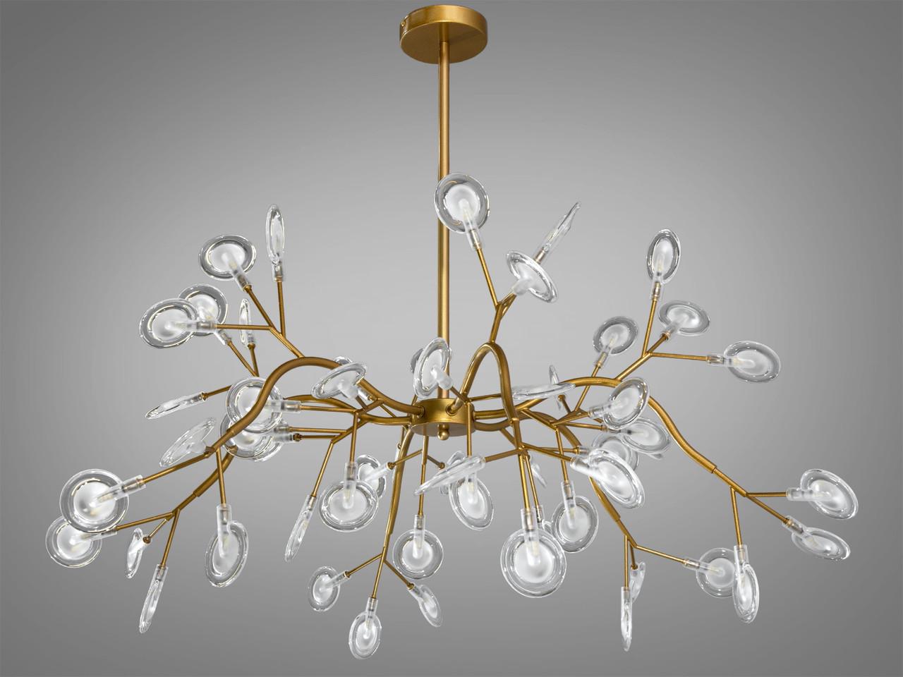 Люстра Светлячок 886-54CGD-LS для студии в стиле Loft 54 лампы Золотой сатин (2102088557)