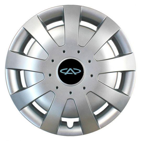 Автомобильные колпаки SKS 309 R15 с логотипом Chery 4 шт. Серебристый