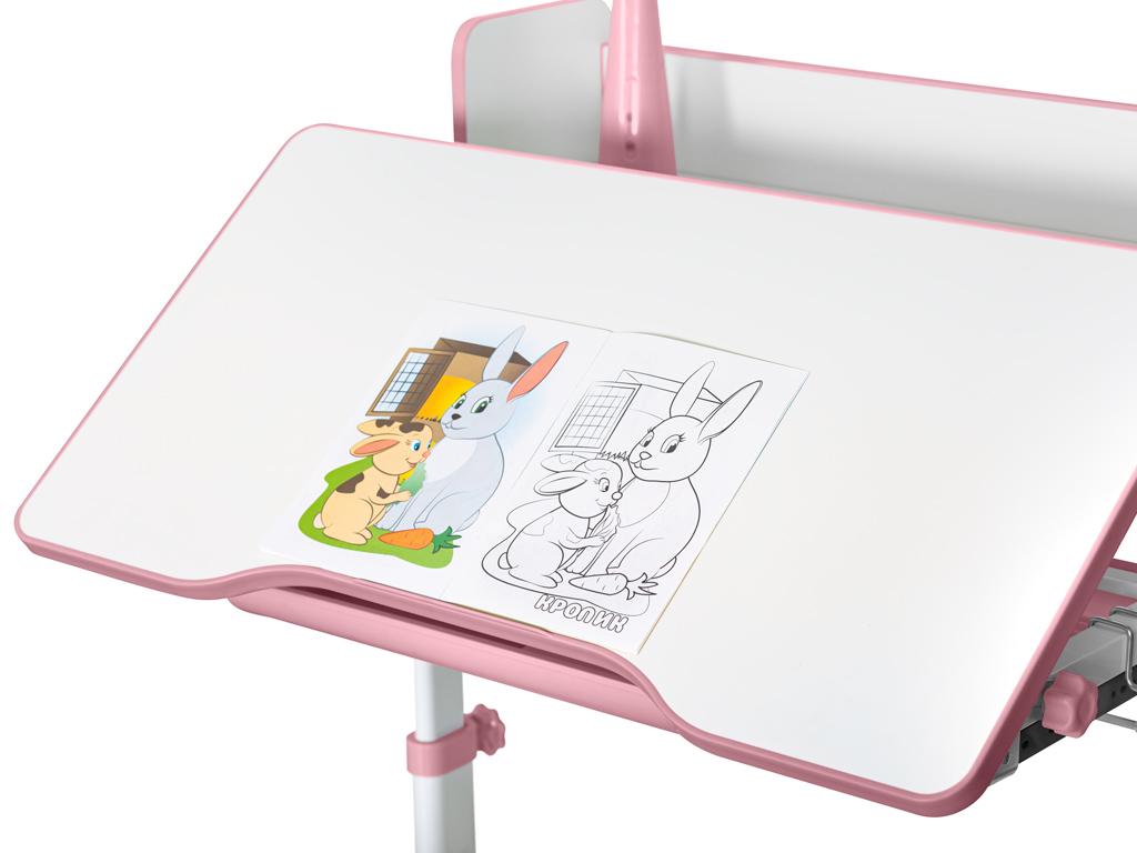 Парта детская школьная со стулом ErgoKids BD-24 Розовый (11299226) - фото 14