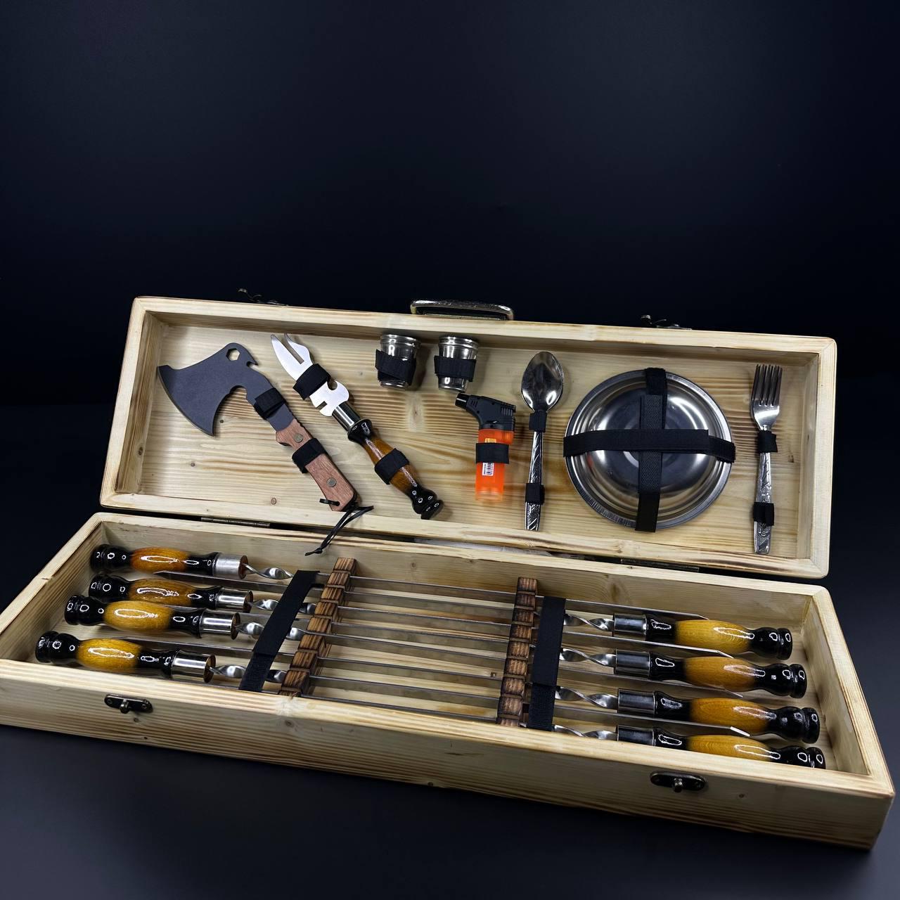 Набор шампуров в кейс Форест-6-2 S