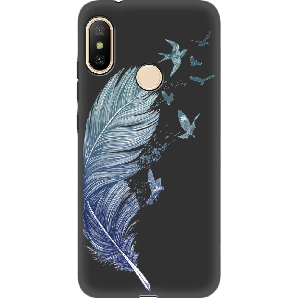 Чохол BoxFace Xiaomi Mi A2 Lite Feather Чорний силікон (34892-cc38-35127)