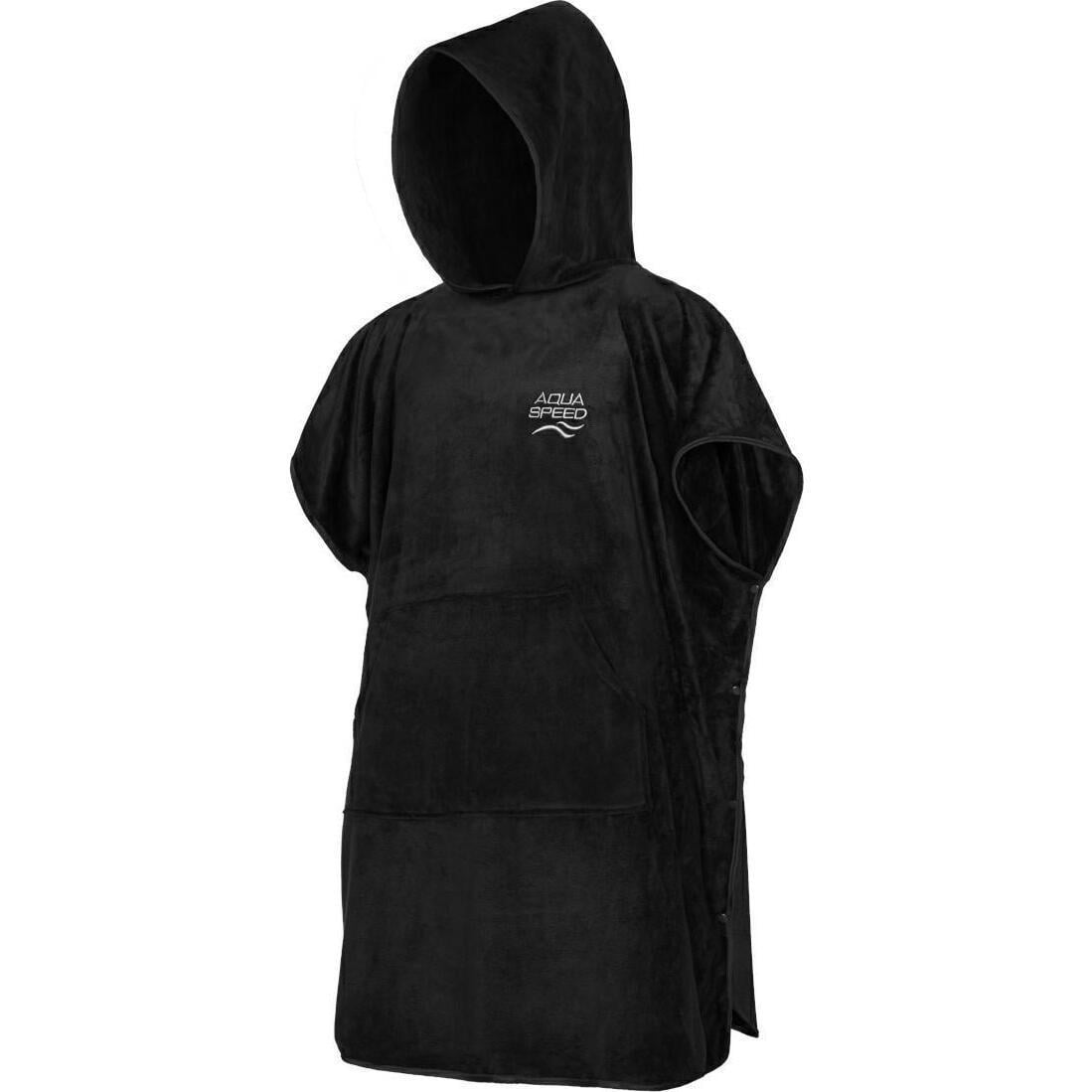 Рушник-пончо Aqua Speed PONCHO 288-07 90x220 см Чорний (58986)