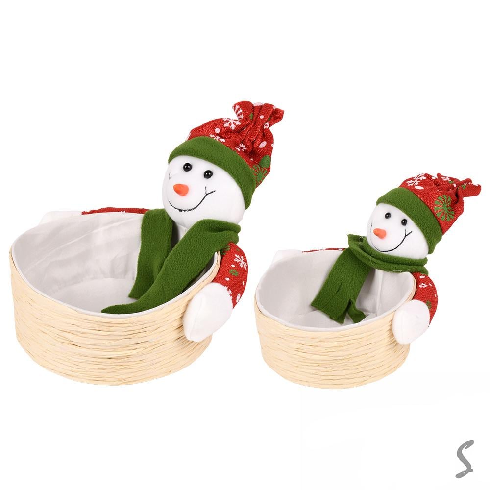 Корзина новогодняя 2 шт. 14/17 см (R34191) - фото 2 Корзина новогодняя 2 шт. 14/17 см (R34191) - фото 2