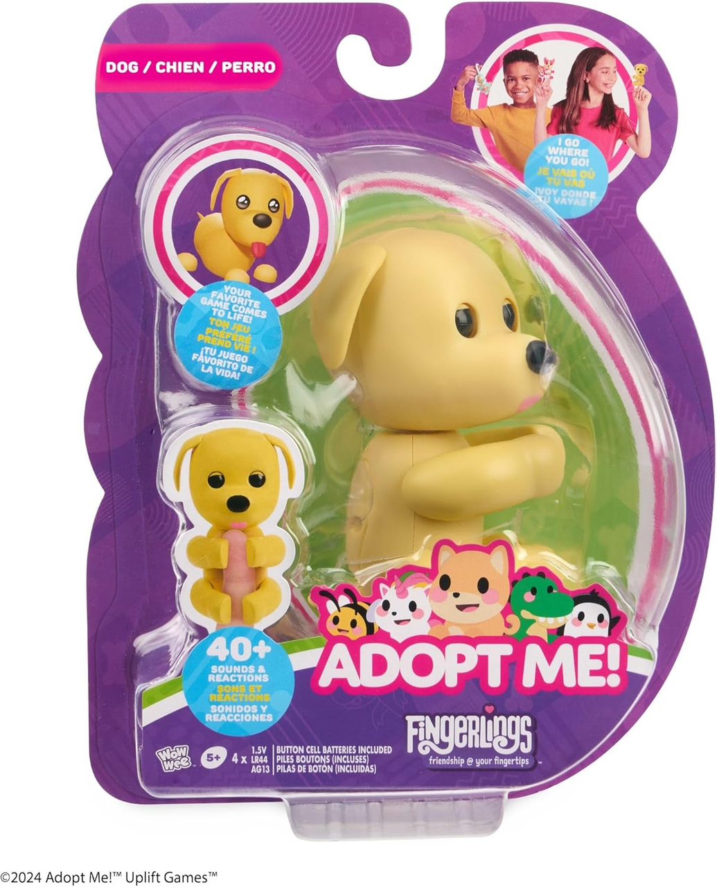 Інтерактивний улюбленець WowWee Fingerlings Adopt Me! Dog з 40 звуками та реакціями - фото 3 Інтерактивний улюбленець WowWee Fingerlings Adopt Me! Dog з 40 звуками та реакціями - фото 3
