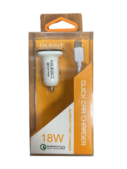 Зарядний пристрій OLESIT TYPE-C QC 3.0 18 W швидка зарядка