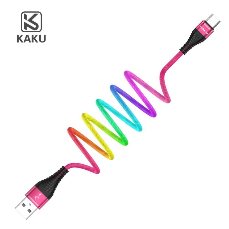 USB кабель Kaku KSC-109 microUSB 3.2A 1.2 м Rainbow (1079245436) - фото 2