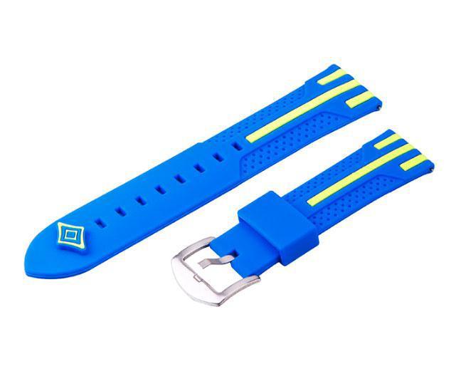 Силиконовый ремешок Primo Dart для часов Asus ZenWatch 2 WI501Q Blue/Yellow (719748328)