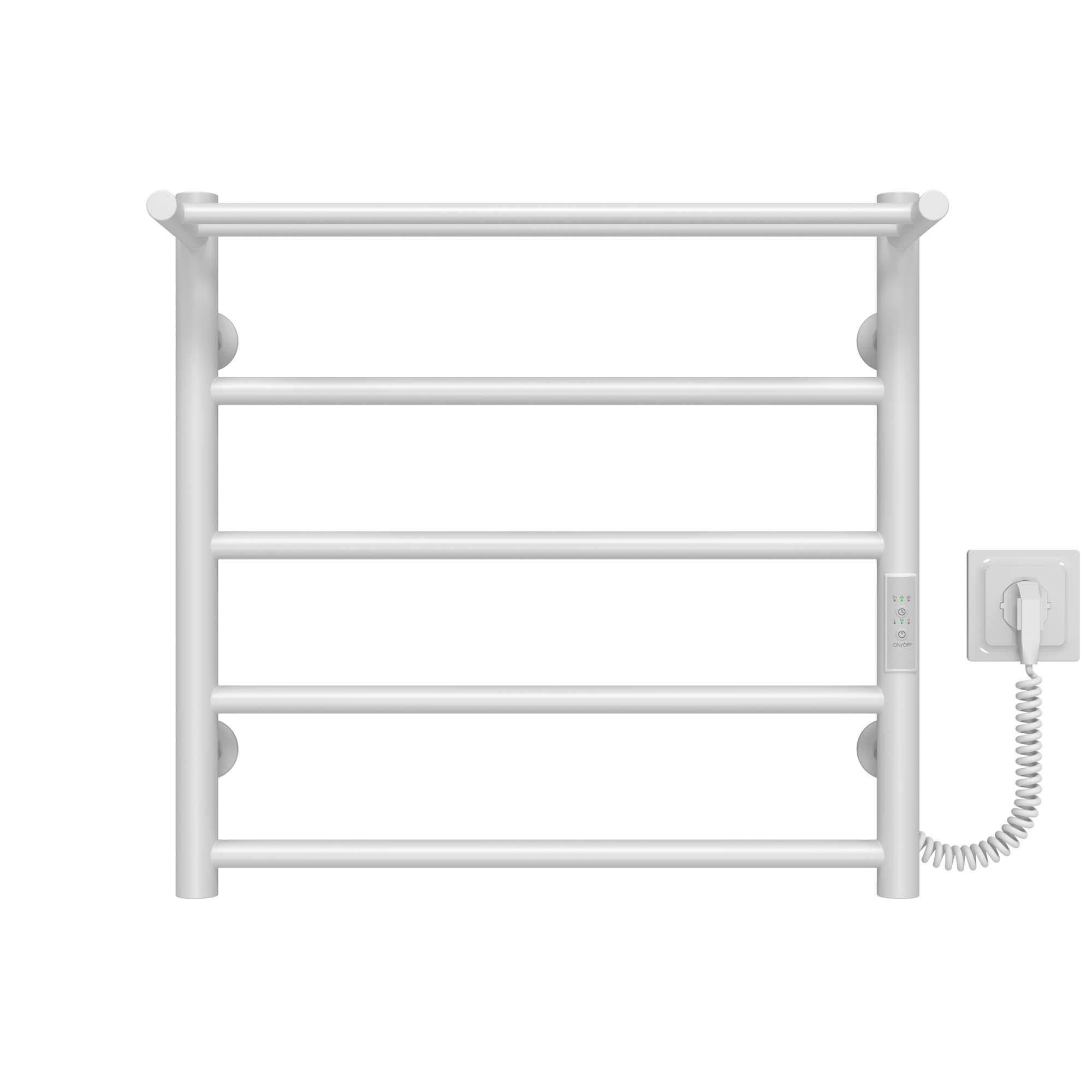 Рушникосушарка електрична Deffi Терма П5 WD03 праве підключення нержавіюча сталь 500x500 мм Білий (C.TE.50.50.5.E.W.R.3)