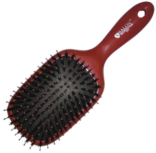 Щетка для волос Salon массажная натуральная щетина (8639)