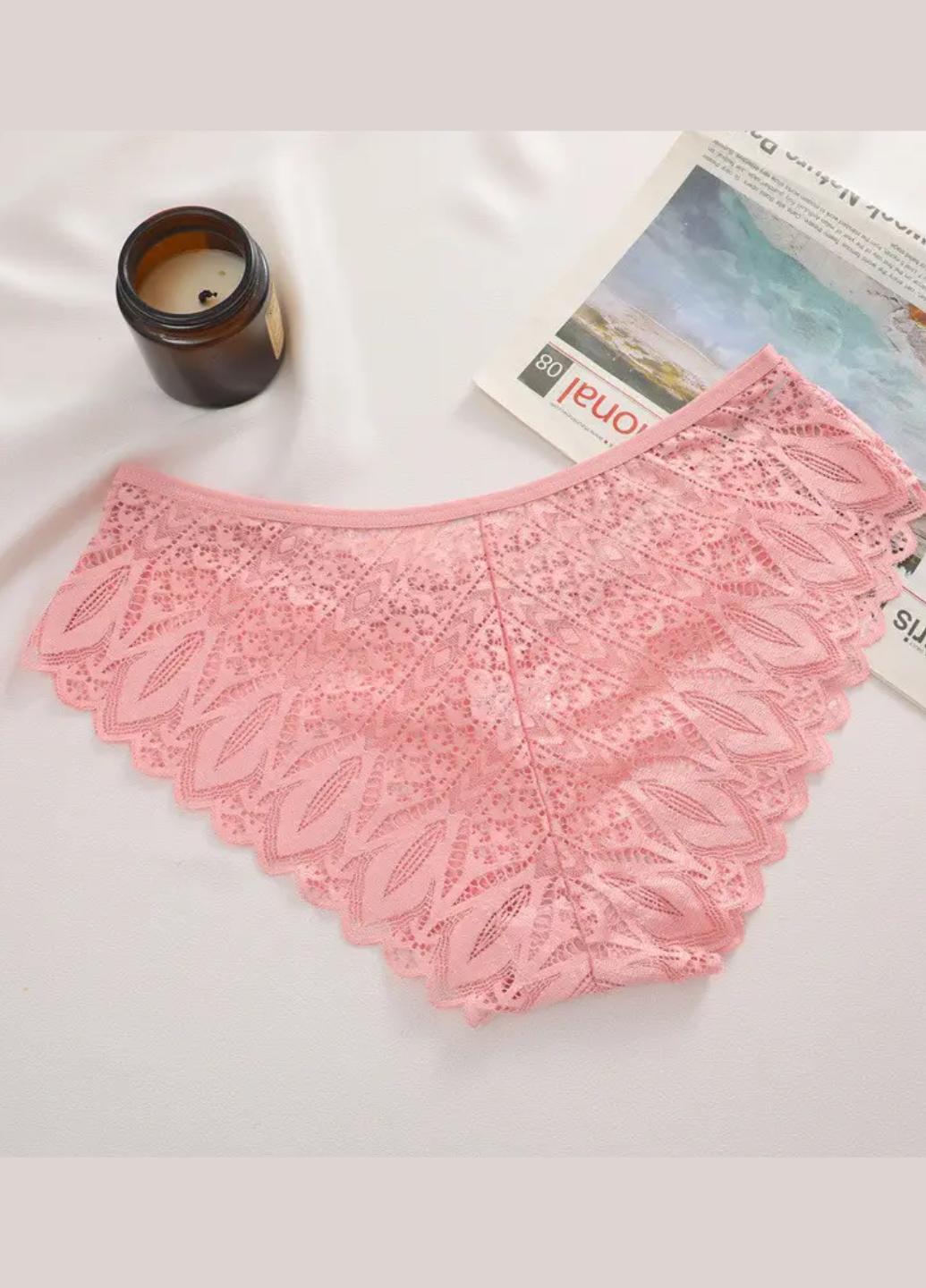 Трусики слипы кружевные женские Summer Leaf L Пудровый (1380-46-04)