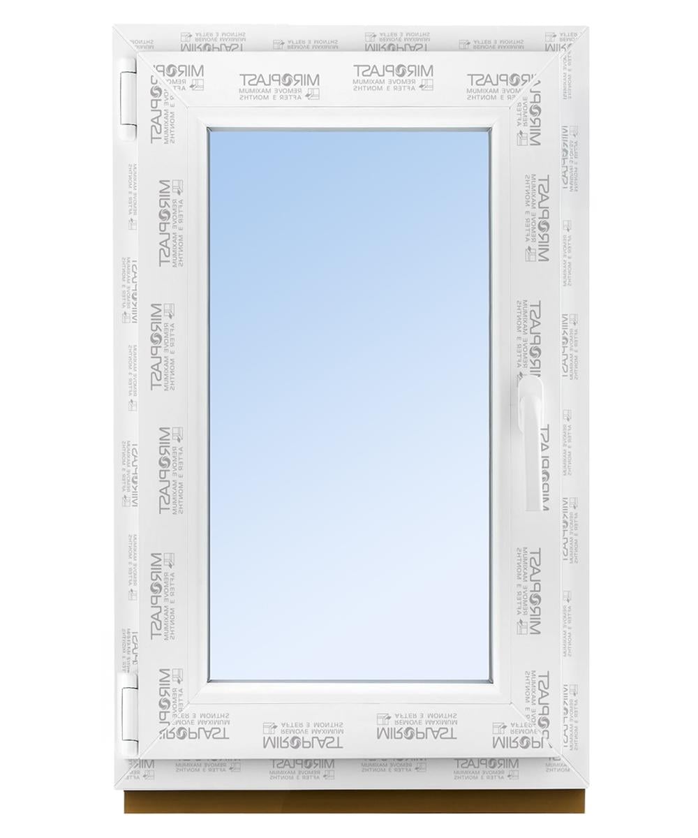 Окно поворотно-откидное Miroplast металлопластиковое с двухкамерным стеклопакетом 4-8-4-12-4 600x1100 мм (MV32.60.110)