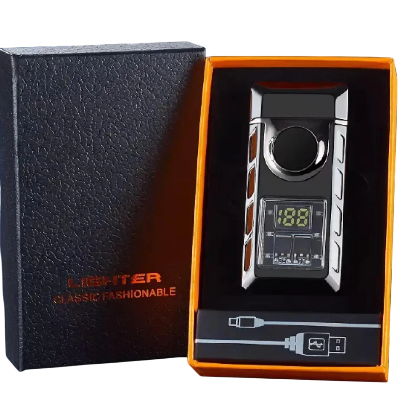 Запальничка газова дугова електроімпульсна USB Lighter L-660 2в1 з індикатором заряду в подарунковому пакуванні Black (25907595) Запальничка газова дугова електроімпульсна USB Lighter L-660 2в1 з індикатором заряду в подарунковому пакуванні Black (25907595)