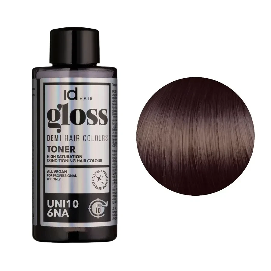 Краска для волос демиперманентная IdHair Gloss Toner 6NA UNI10 6.01 75 мл Краска для волос демиперманентная IdHair Gloss Toner 6NA UNI10 6.01 75 мл