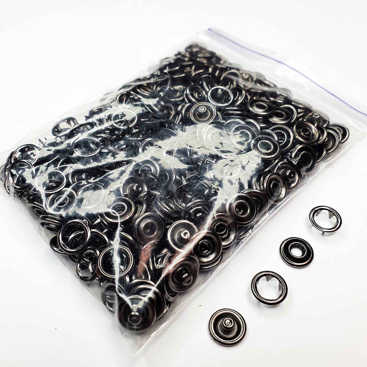 Кнопка трикотажна Strong Baby 9,5 мм 100 шт. Чорний нікель