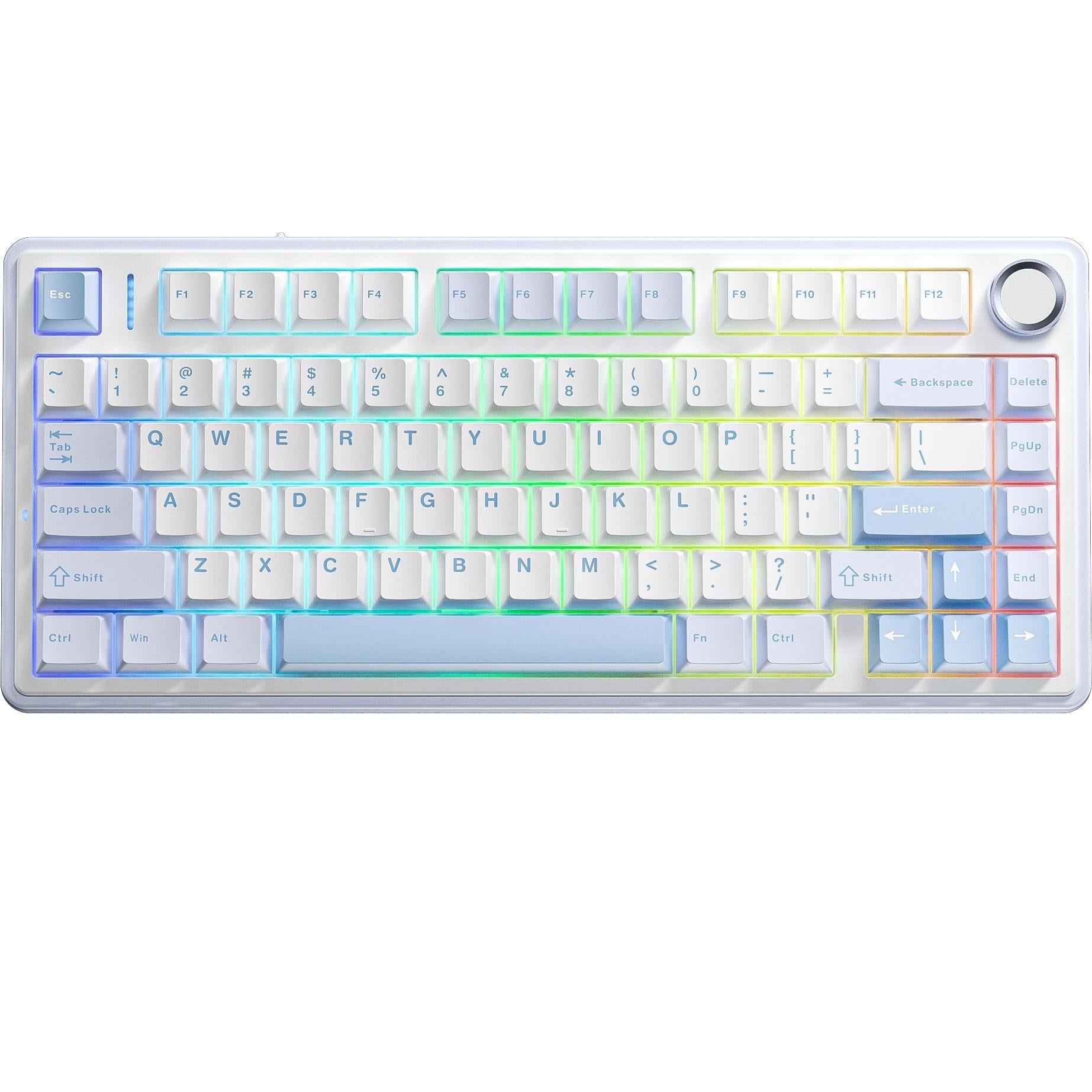Клавиатура Aula F75 Bluetooth/2.4 ГГц USB Type-C Blue