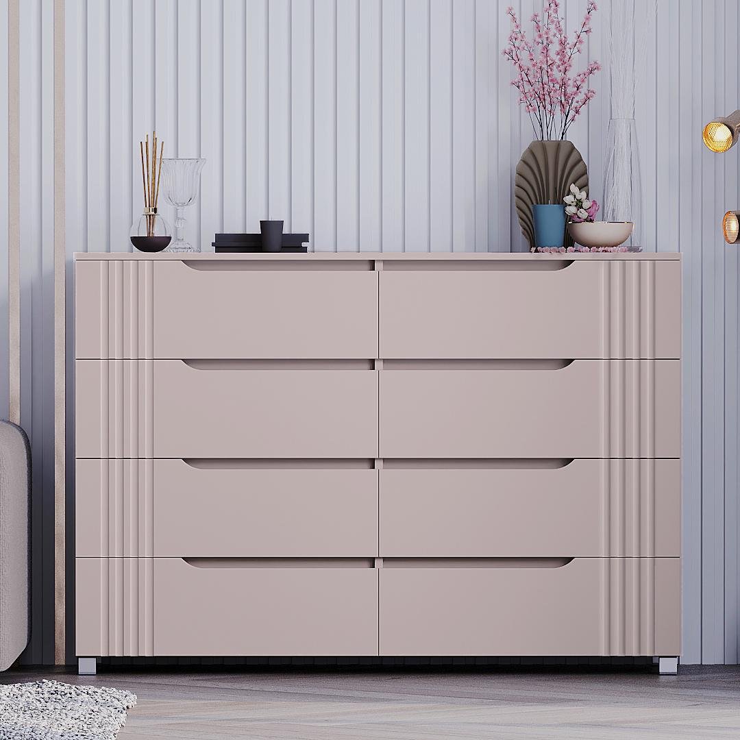 Комод DiPortes Портленд К-407 МДФ 140/99/40 см Кашемир (01452)