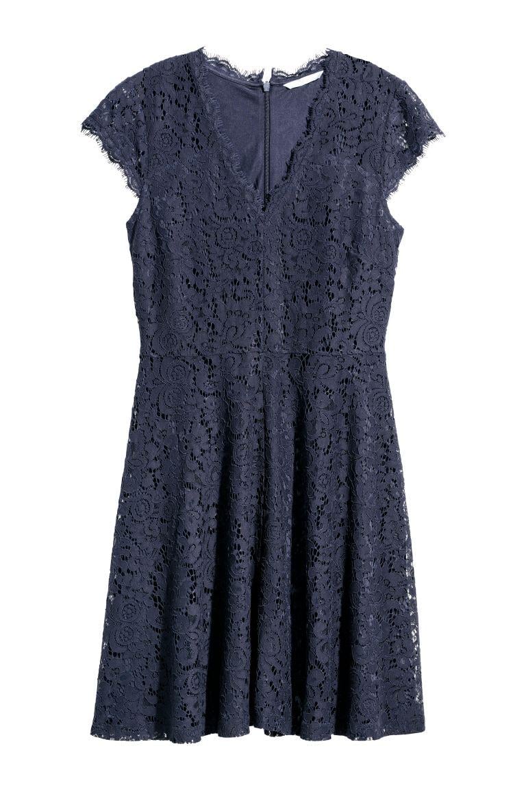 Платье кружевное S Темно-синий (5236427abr)
