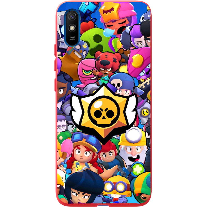 Чохол BoxFace Xiaomi Redmi 9A Brawl Stars Червоний силікон  (40304-up2389-41928)