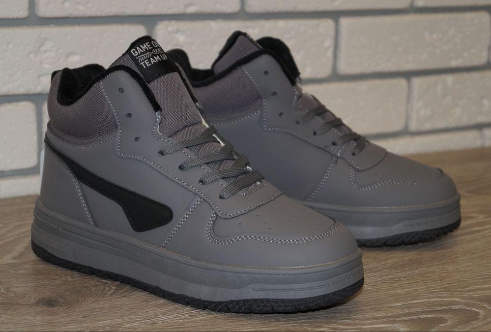 Хайтопи зимові підліткові FDEK р. 36 23 см Сірий (31330-36) - фото 3 Хайтопи зимові підліткові FDEK р. 36 23 см Сірий (31330-36) - фото 3