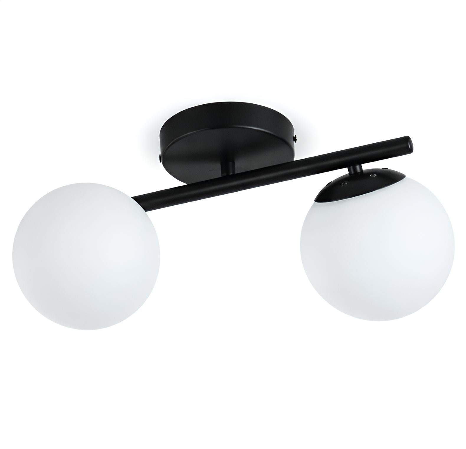 Потолочная люстра на 2 плафона Valeso металлическая Черный (5175-2)