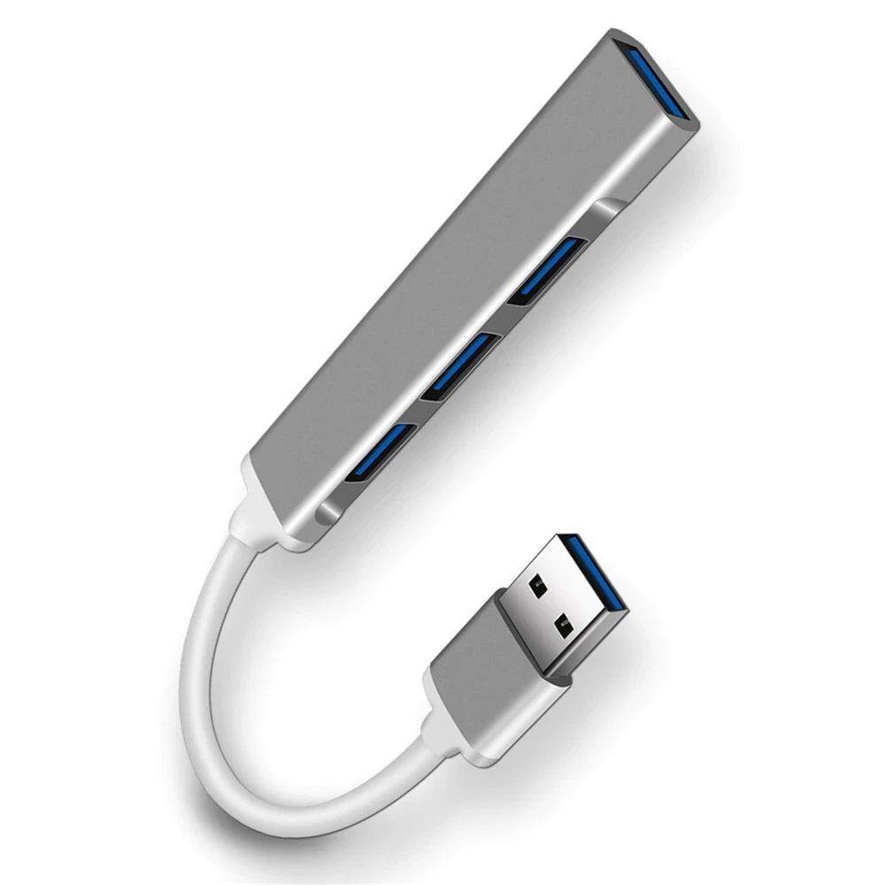 Концентратор HUB USB3 на 4 порти 1 порт USB3/3 порта USB2 Grey (1973954459)