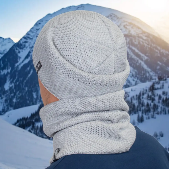 Комплект мужская шапка со снудом на флисе One Size Серый (29548322) - фото 2 Комплект мужская шапка со снудом на флисе One Size Серый (29548322) - фото 2