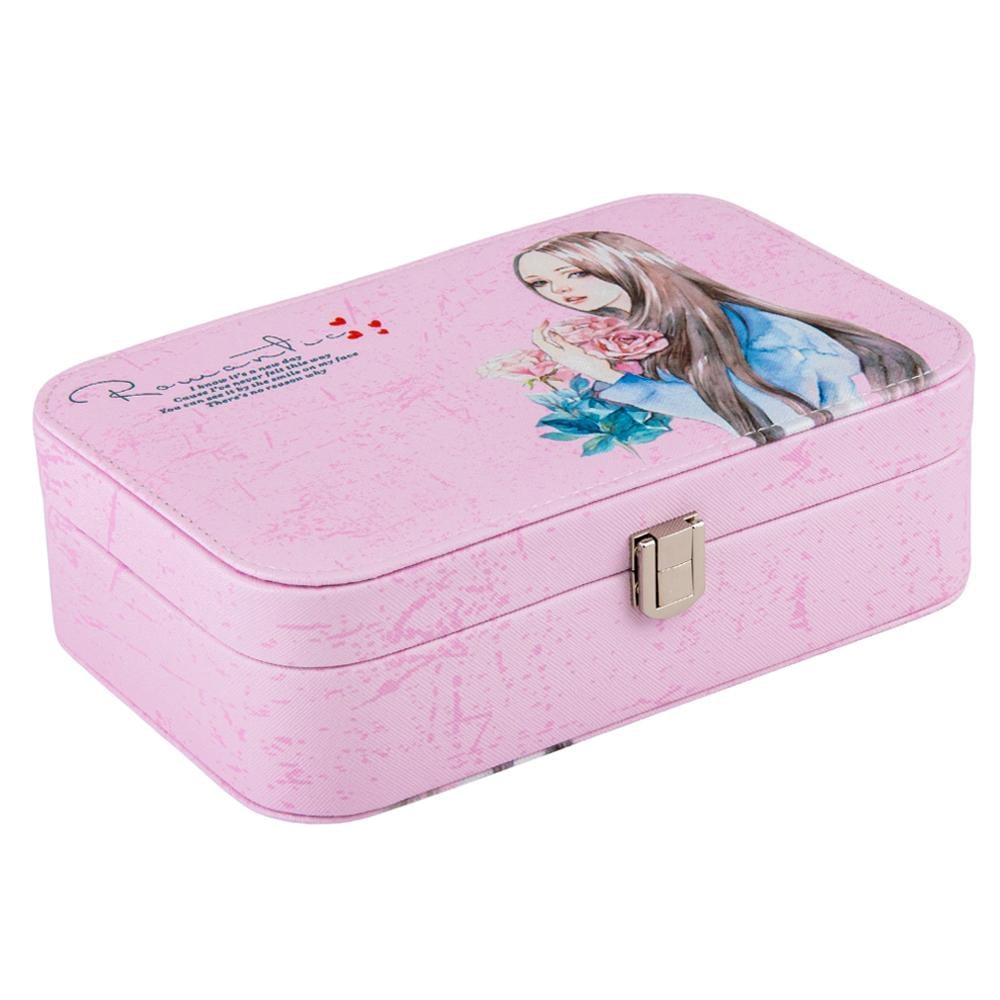 Ящик для украшений Elisey 9065-008 Романтизм из экокожи 15х22,5х7 см Розовый (118-81-9065-008.2)