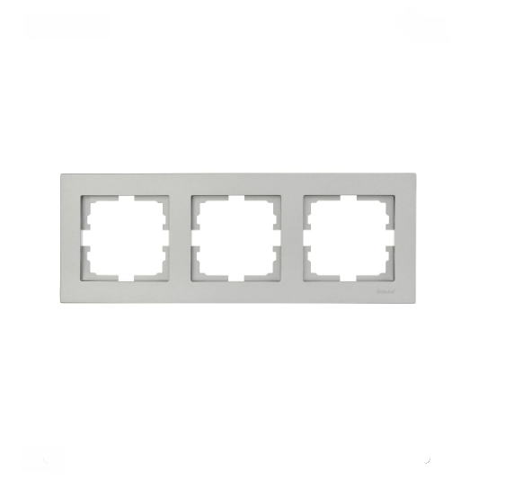 Рамка тройная Lezard Vesna Серый (26621774)