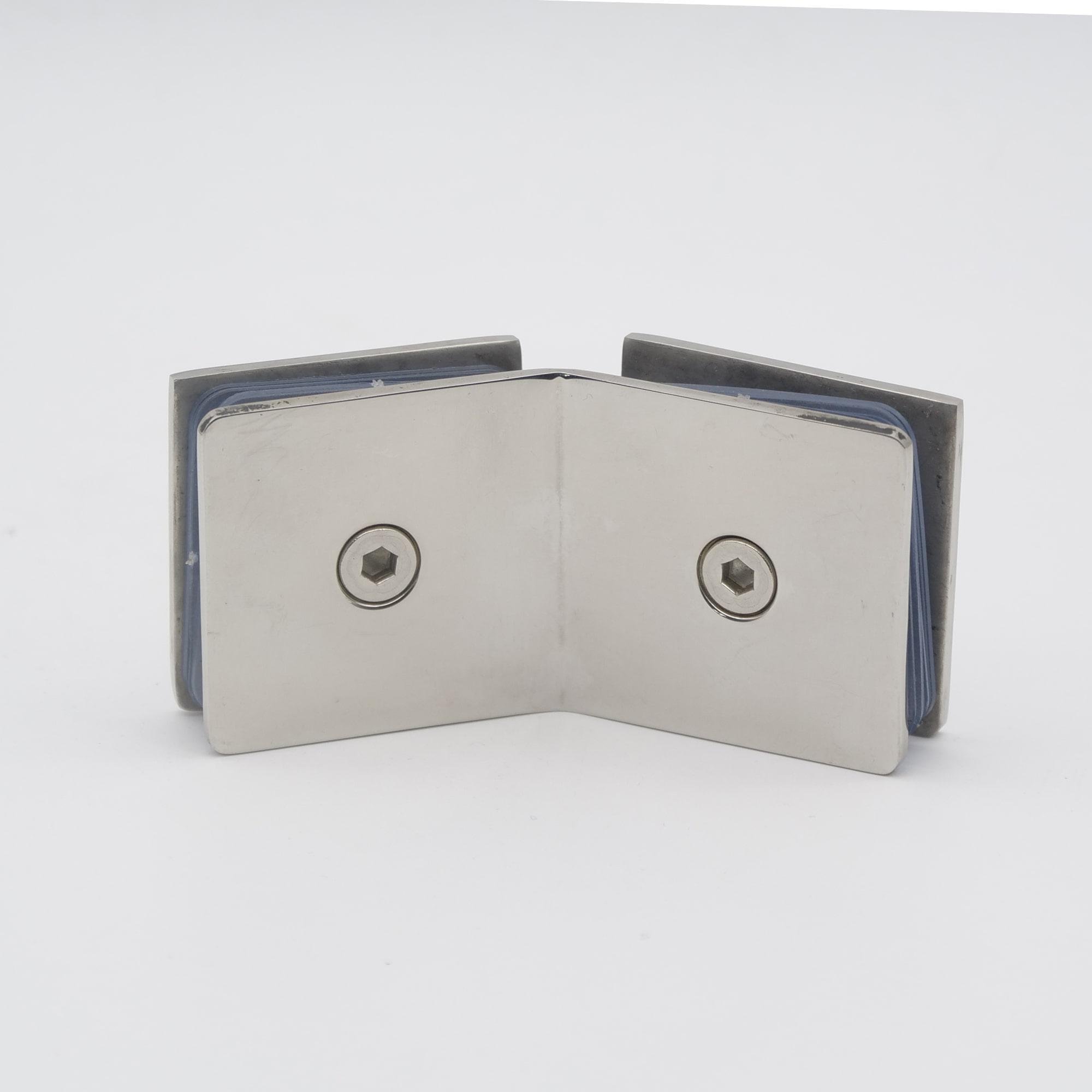 Стеклодержатель стекло/стекло 135 градусов полированная нержавеющая сталь - фото 2