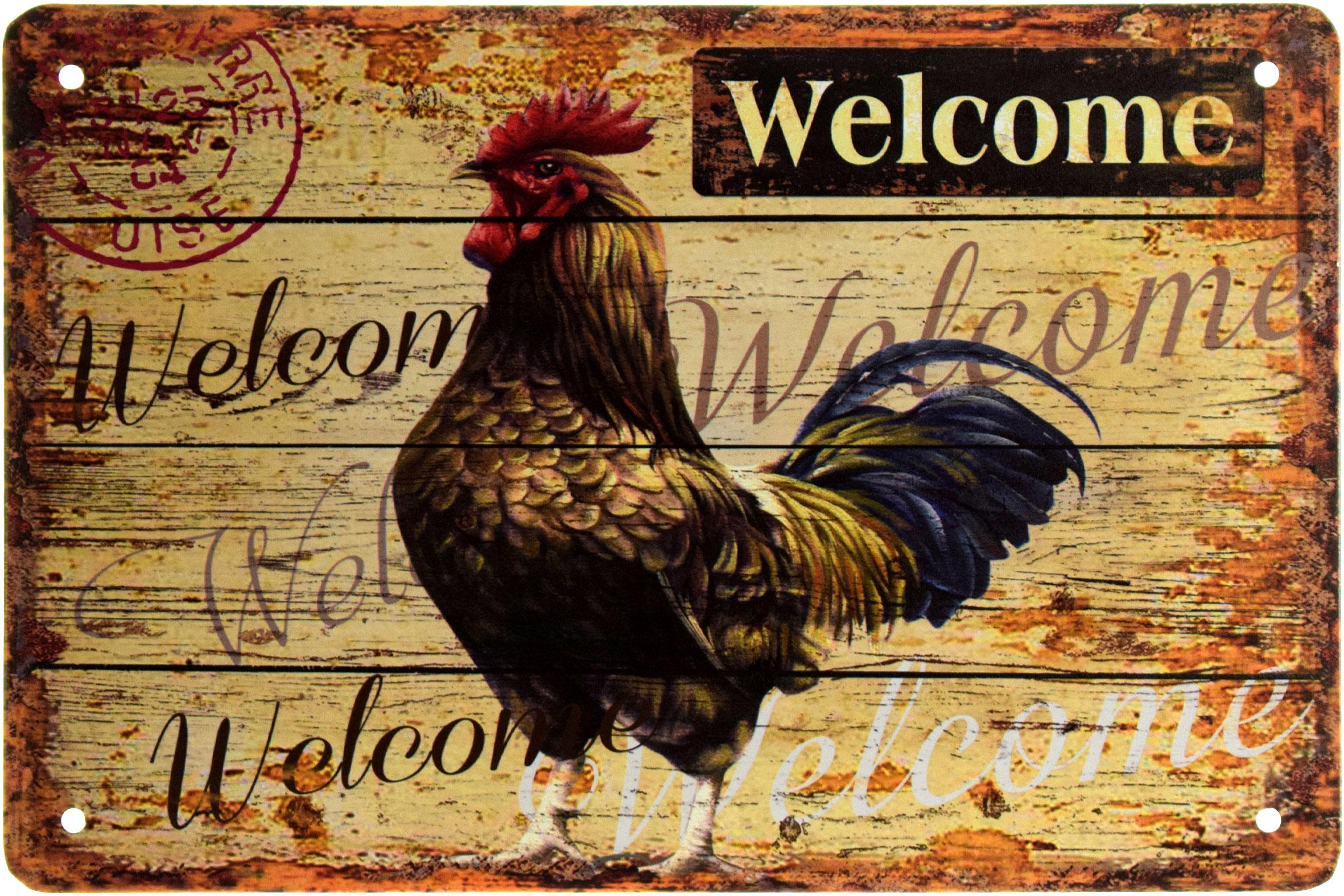 Табличка металева Ласкаво Просимо/Welcome 20x30 см