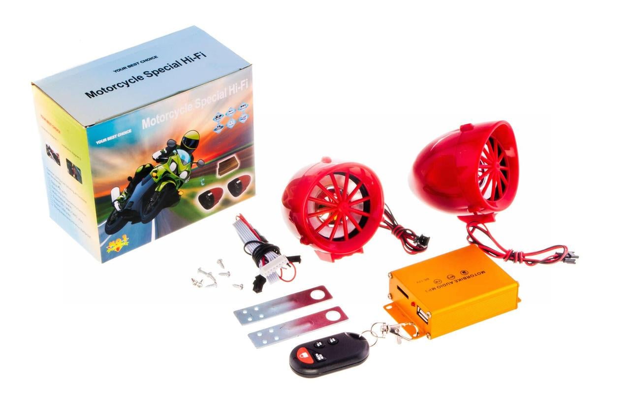 Аудиосистема BEST CHOICE 2.5 сигнализация/МР3/FM/SD/USB/пульт управления разъем ППДУ 3K Красный (2177140807)