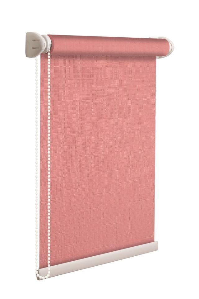 Ролета тканевая NewTex Лен LUX 80х165 см Розовый (900)