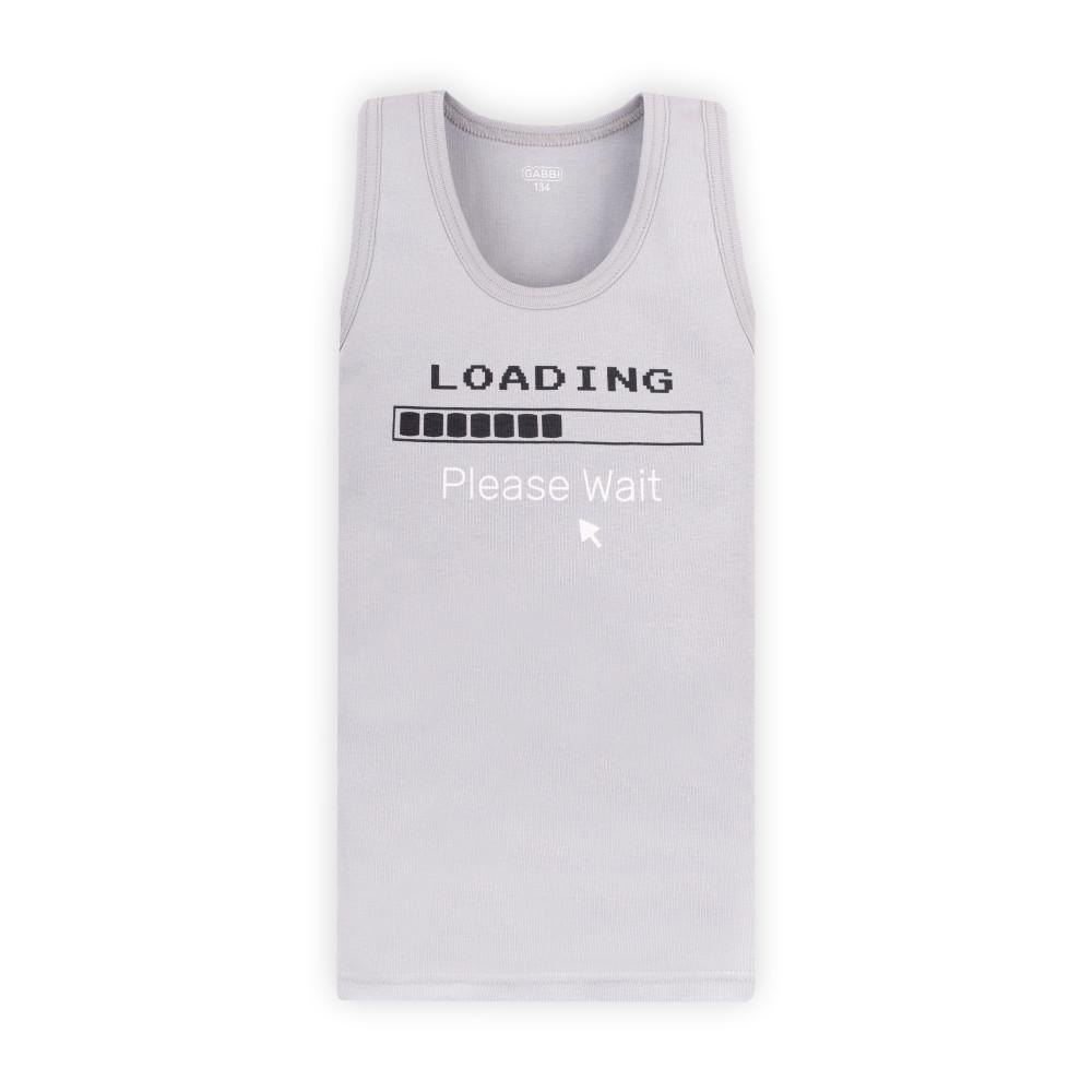 Майка детская хлопковая для мальчика Gabbi МКМ-20-6 140 см Серый (12210)