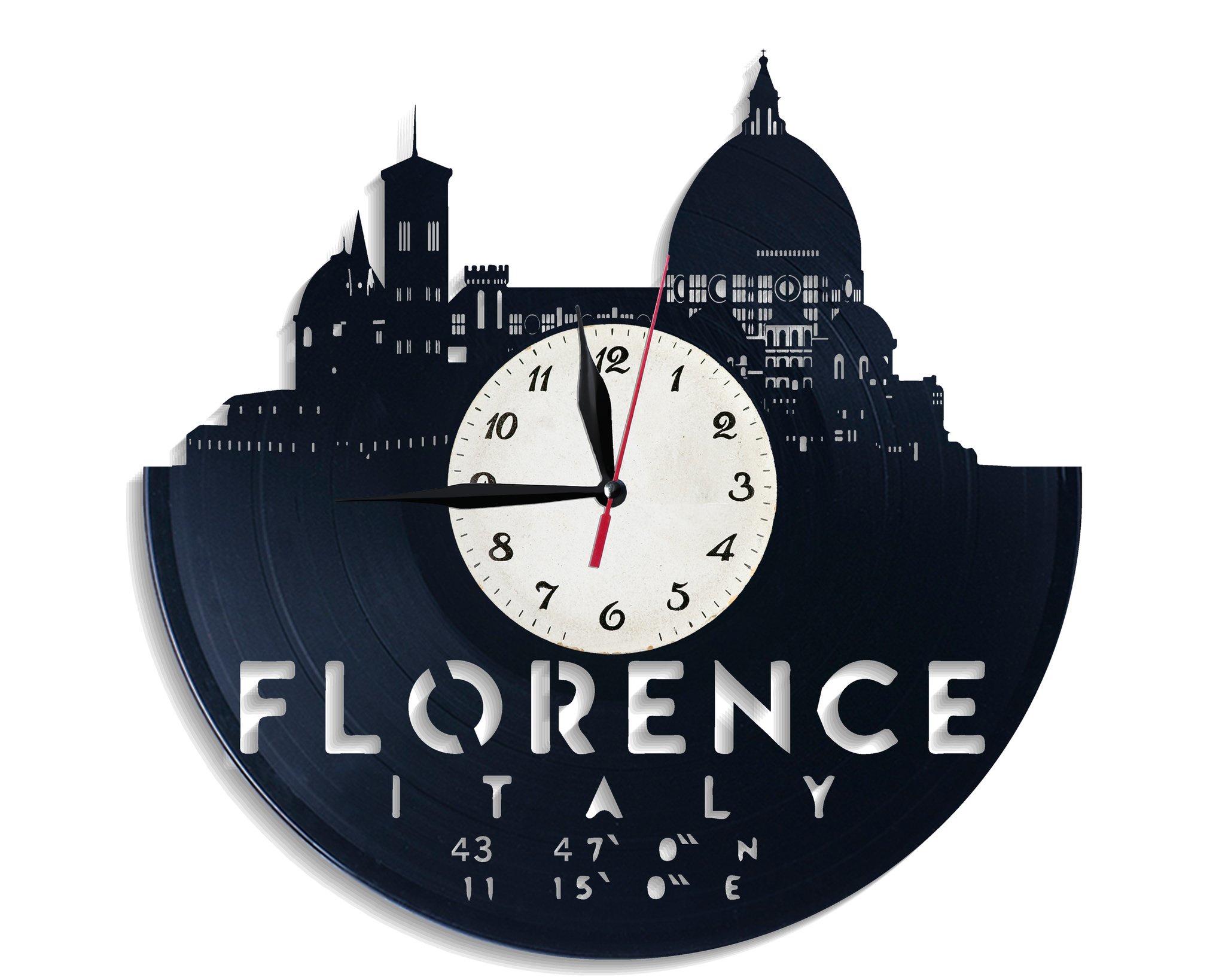 Часы настенные Флоренция 2627 из виниловой пластинки