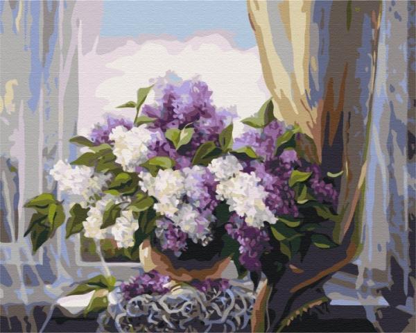 Картина по номерам Brushme Сирень у окна 40х50 см в термопакете (BS8260-mt)