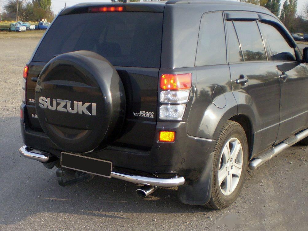 Задняя защита AK003 CAN для Suzuki Grand Vitara 2005-2017 гг. нержавеющая сталь Хром