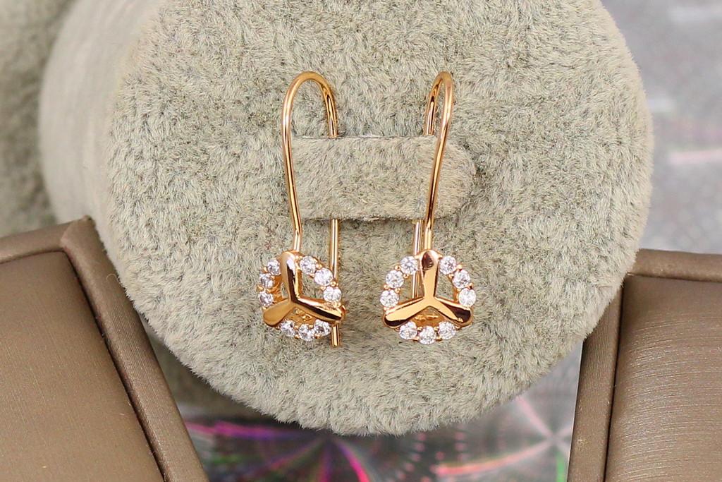 Серьги Xuping Jewelry триада 2,5 см Золотистый