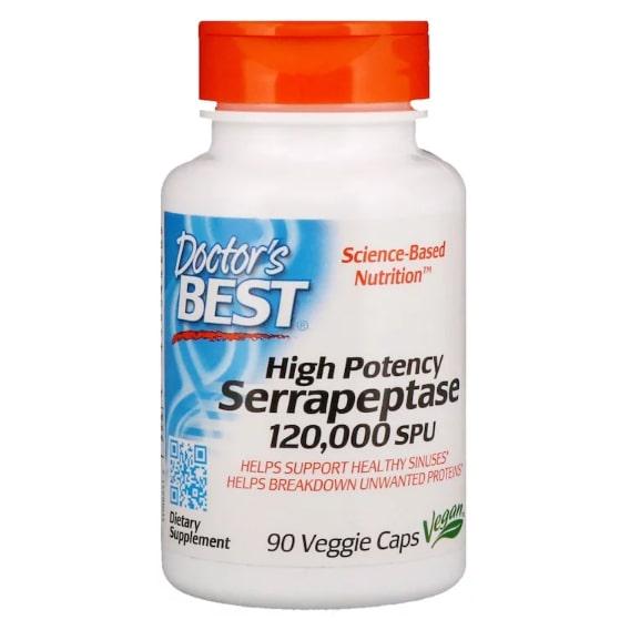 Серрапептаза Doctor's Best High Potency Serrapeptase 120,000 SPU 90 Caps (DRB-00231)