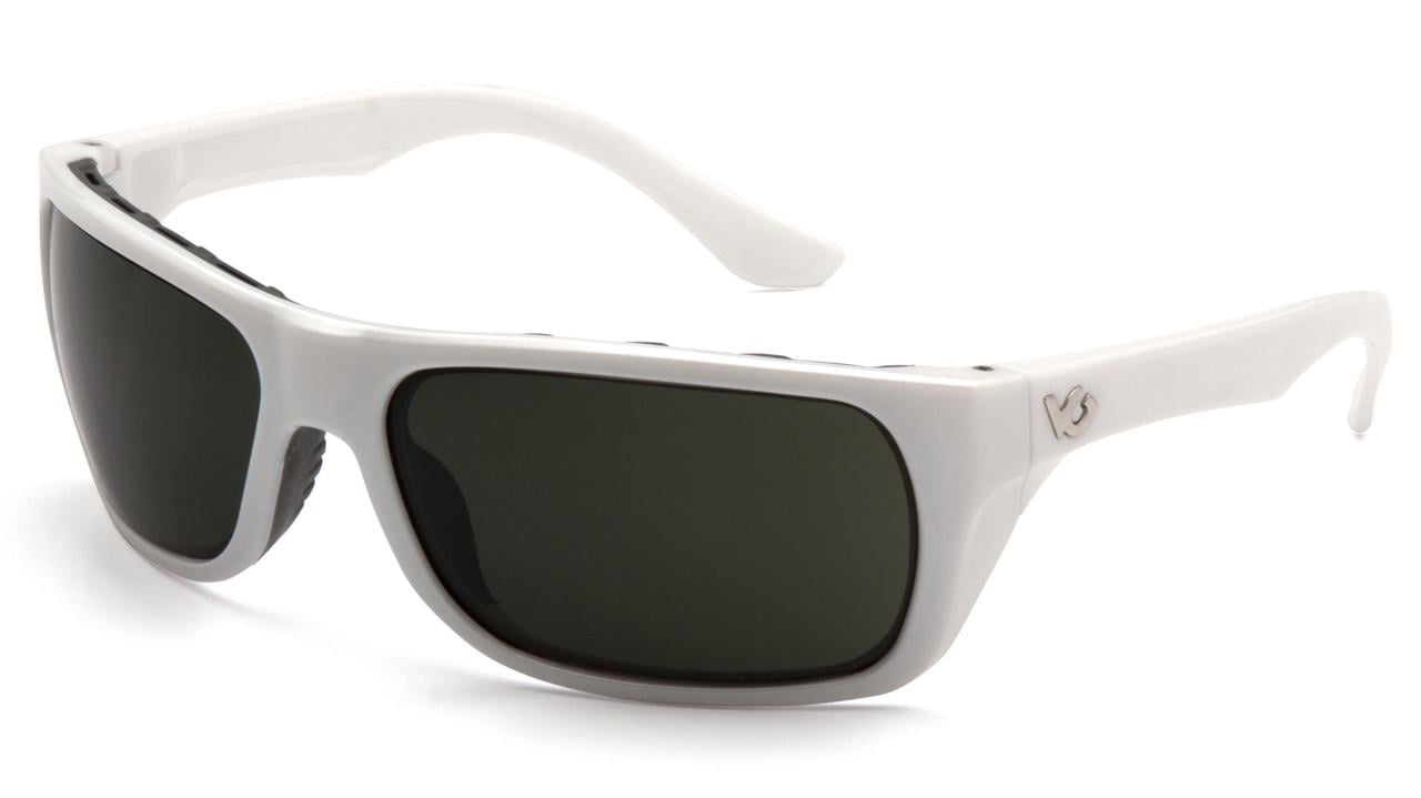 Очки Venture Gear Vallejo White Anti-Fog Серо-зеленый в белой оправе (69961909363116)