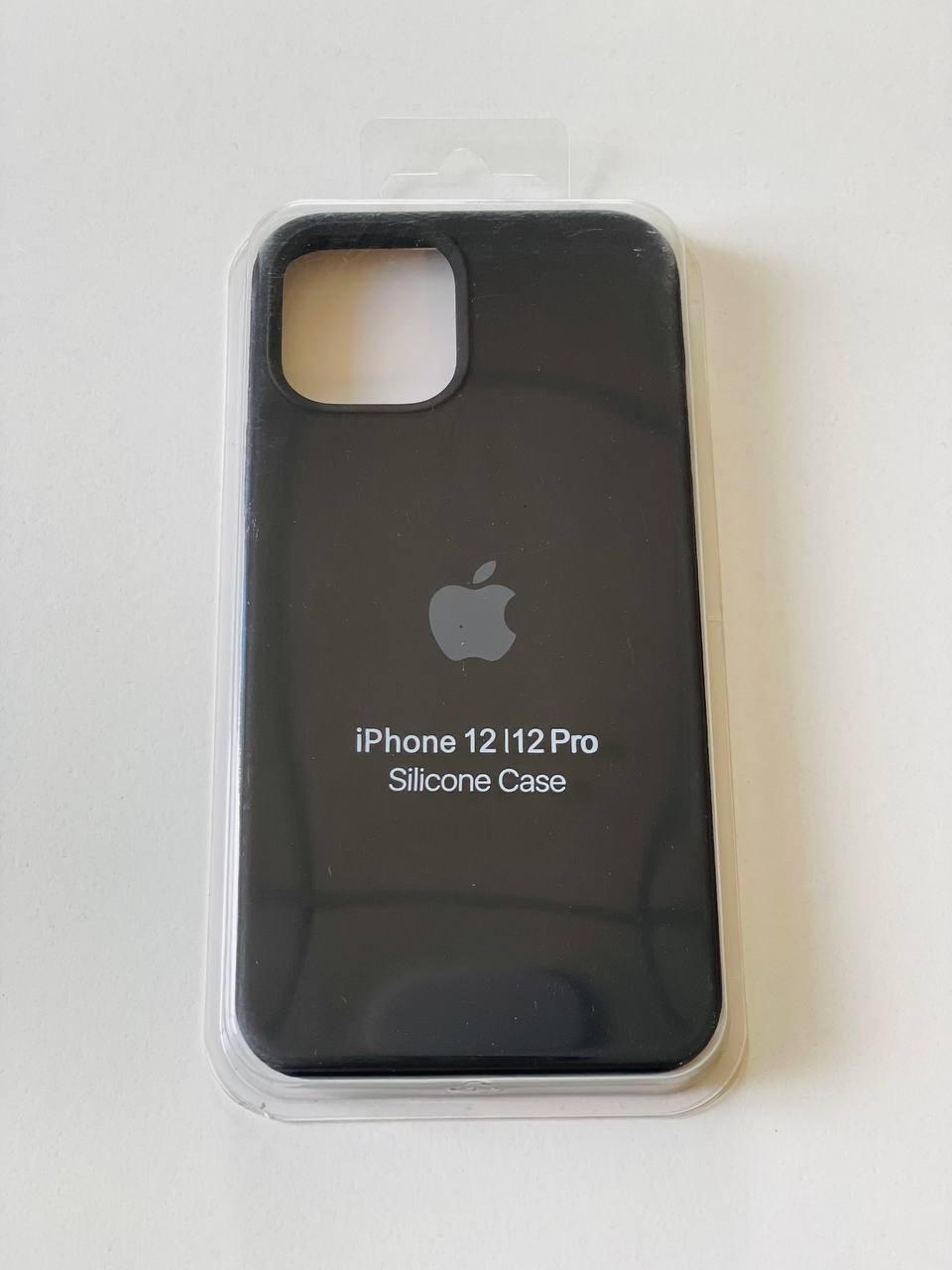 Силиконовый чехол для iPhone 12|12 Pro/ черный