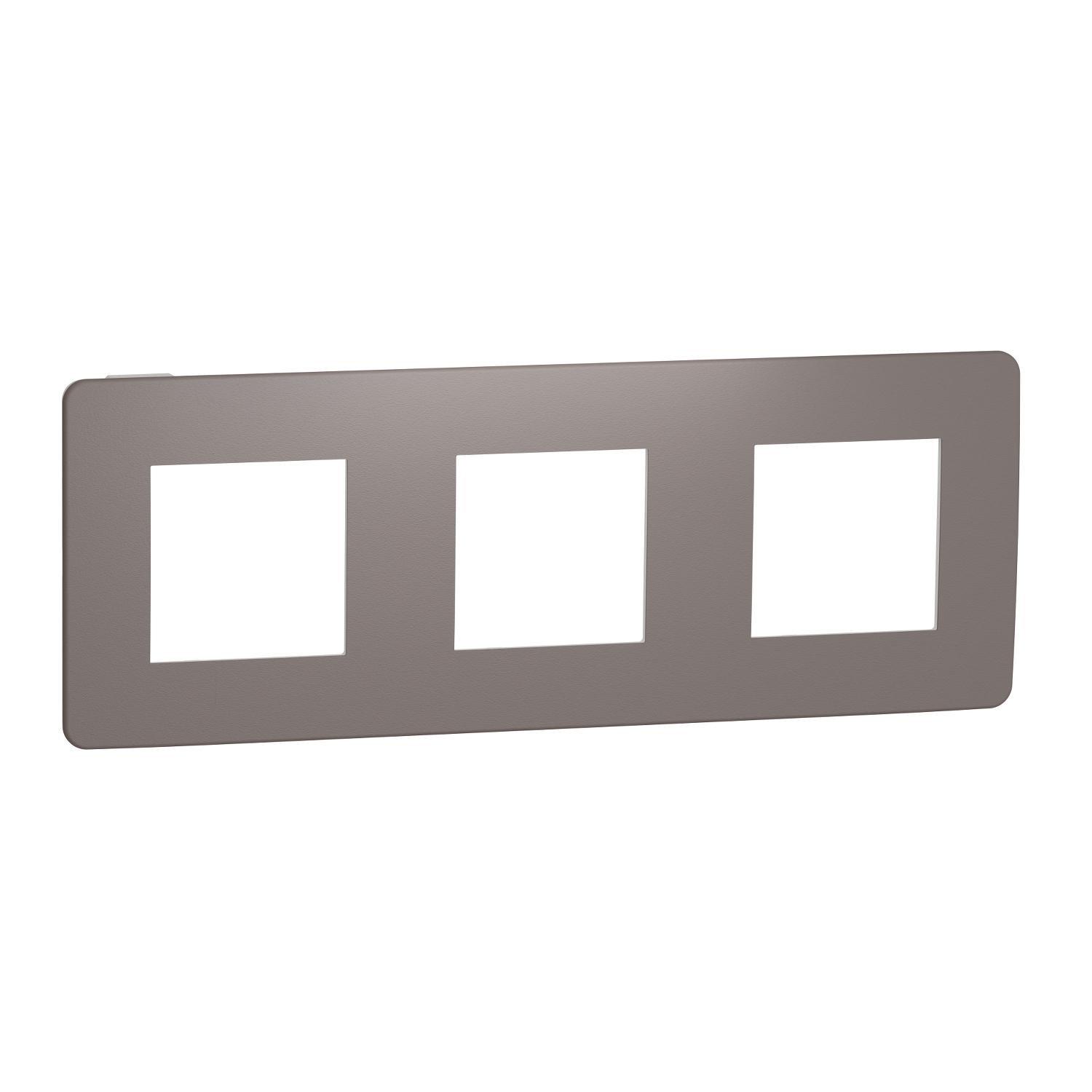 Рамка трехместная Schneider Electric Unica Studio Шоколадный/Белый (NU280616)