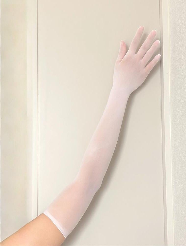 Перчатки удлиненные One size Белый (2786178674) - фото 2 Перчатки удлиненные One size Белый (2786178674) - фото 2