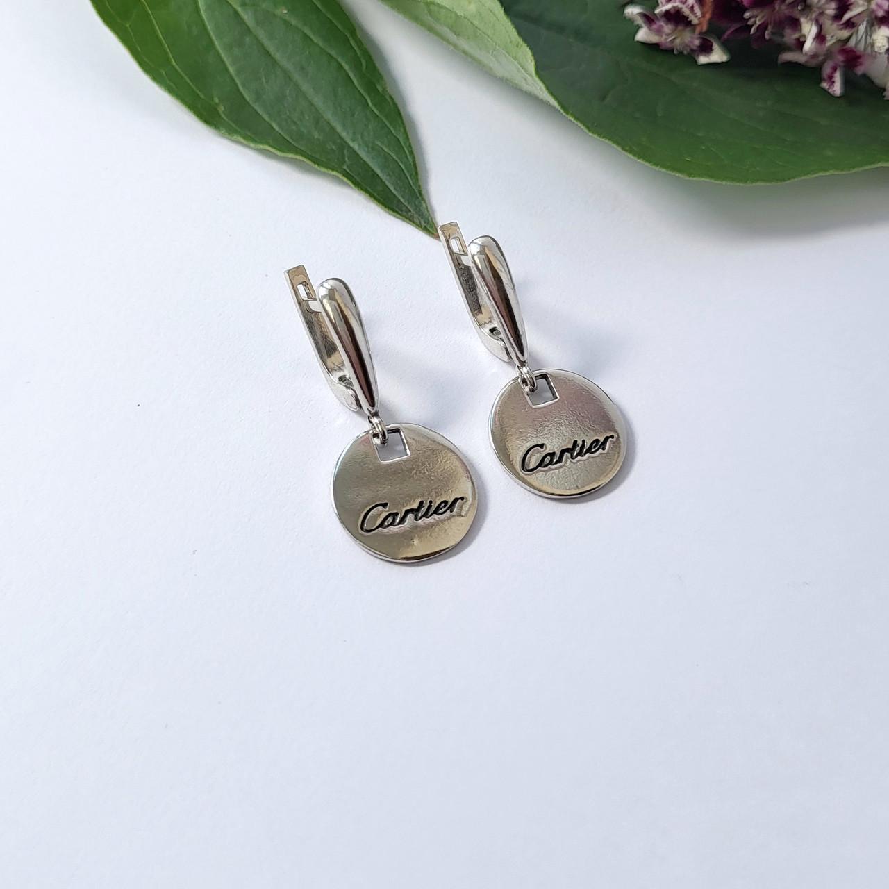 Серьги без камней с подвеской серебро 925 пробы 5,40 г (2939)